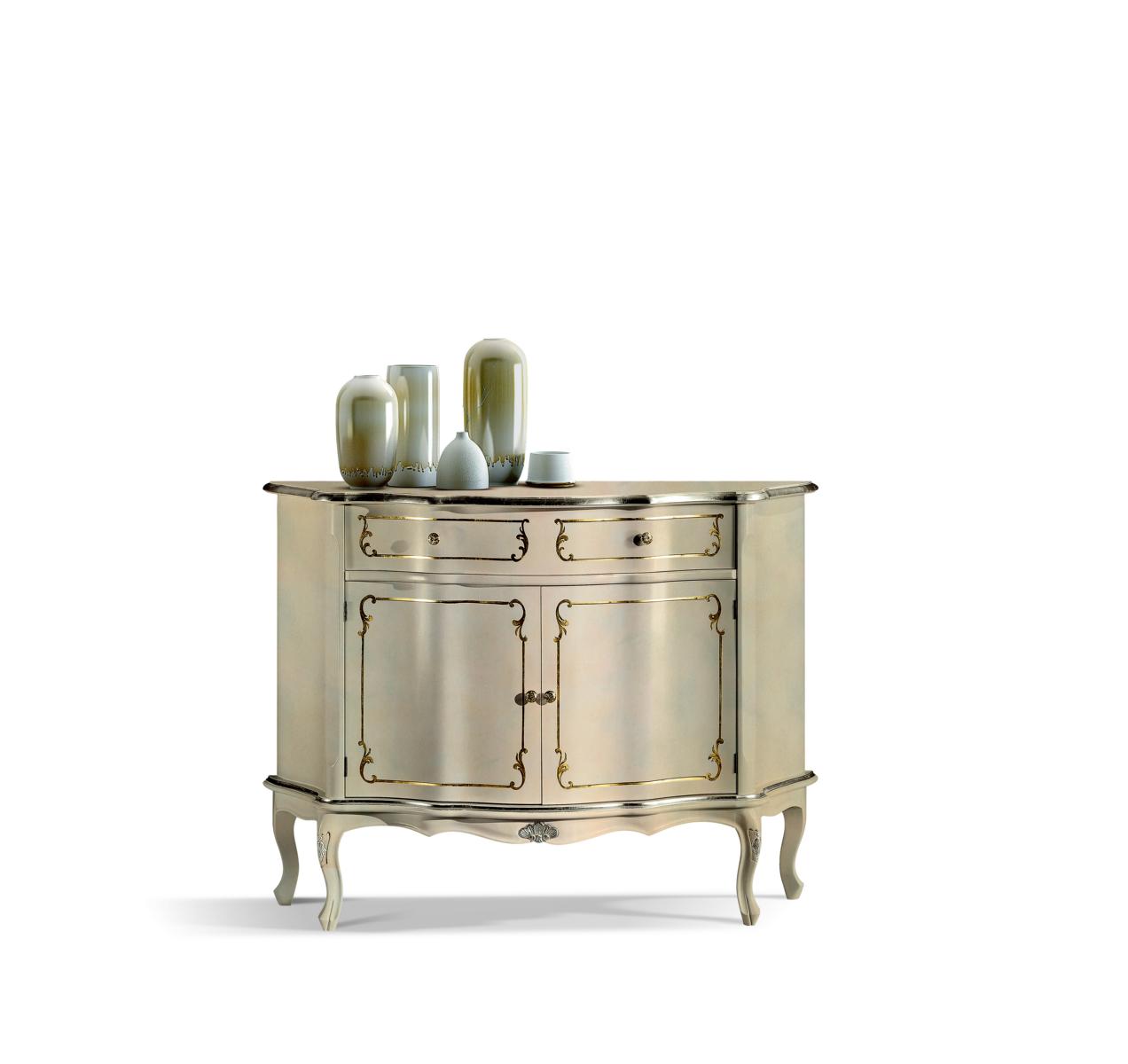 Luxury Italian Wood Furniture Dresser White Buffet Cabinet Living Room Dressers