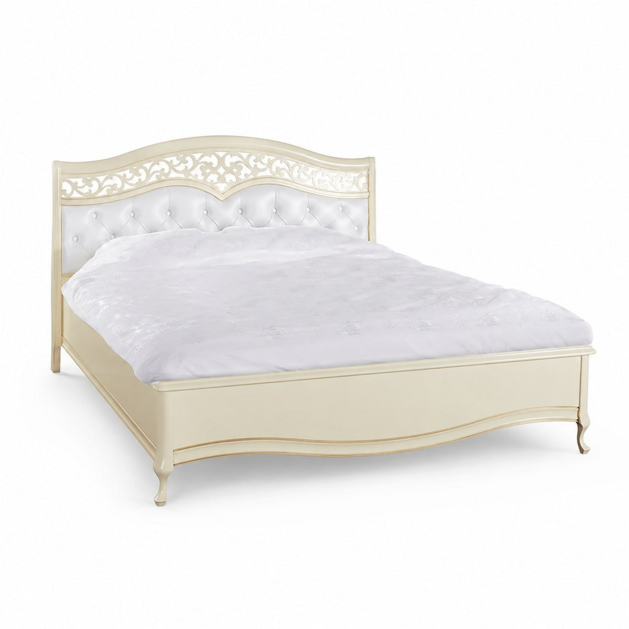 Exclusive designer Baroque bed with elegantly curved legs – available now