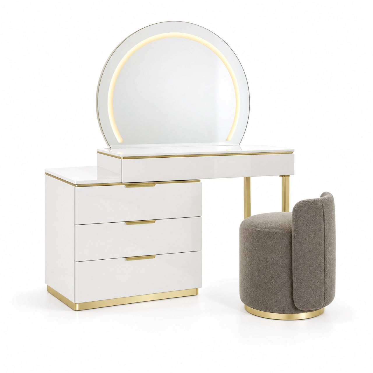 Dressing Table Set Console Mirror Bedroom Furniture Design Stool Set New