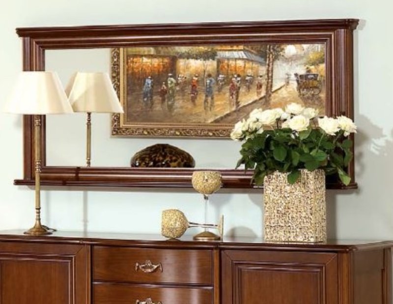 Classic style frame mirror rectangular italian furniture prato collection model pr-L1