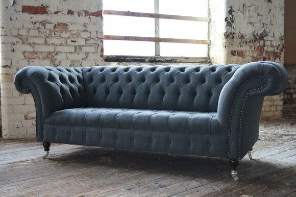 Chesterfield 3 Seater Sofa Upholstered Design Sofas Set Stylish Sofa New