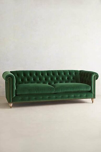 Chesterfield Sofa 2 seater Green Velvet Sofa Stylish Furniture Living Rom