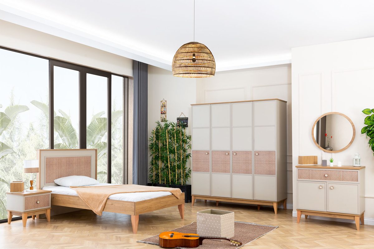 Complete children\'s room set designer bed wardrobe desk chest of drawers