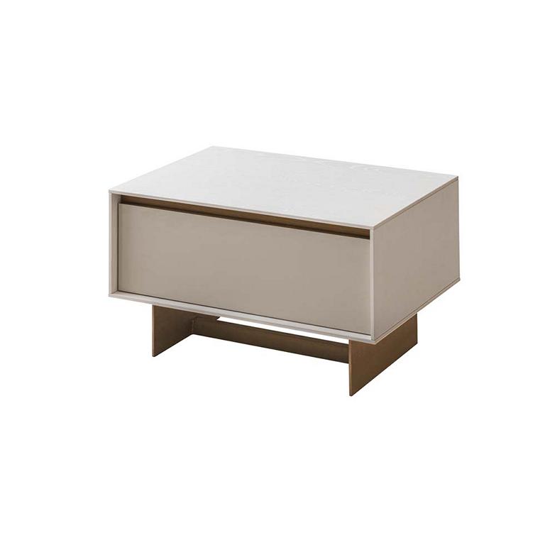 Stylish beige bedside table bedroom bedside table fine wooden furniture