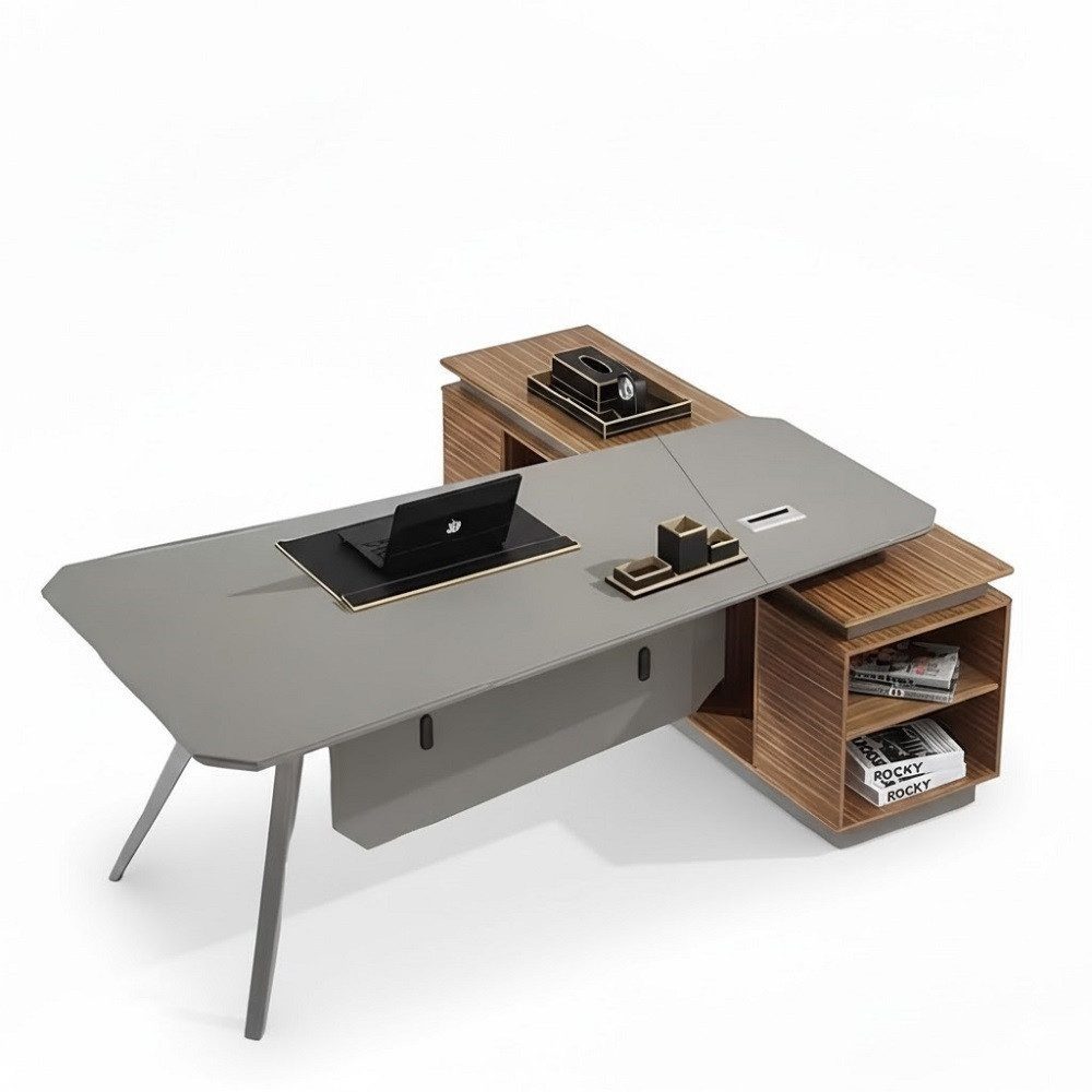 Corner Desk Designer Corner Desk Made of Wood in Modern Style Immediate SOFORT