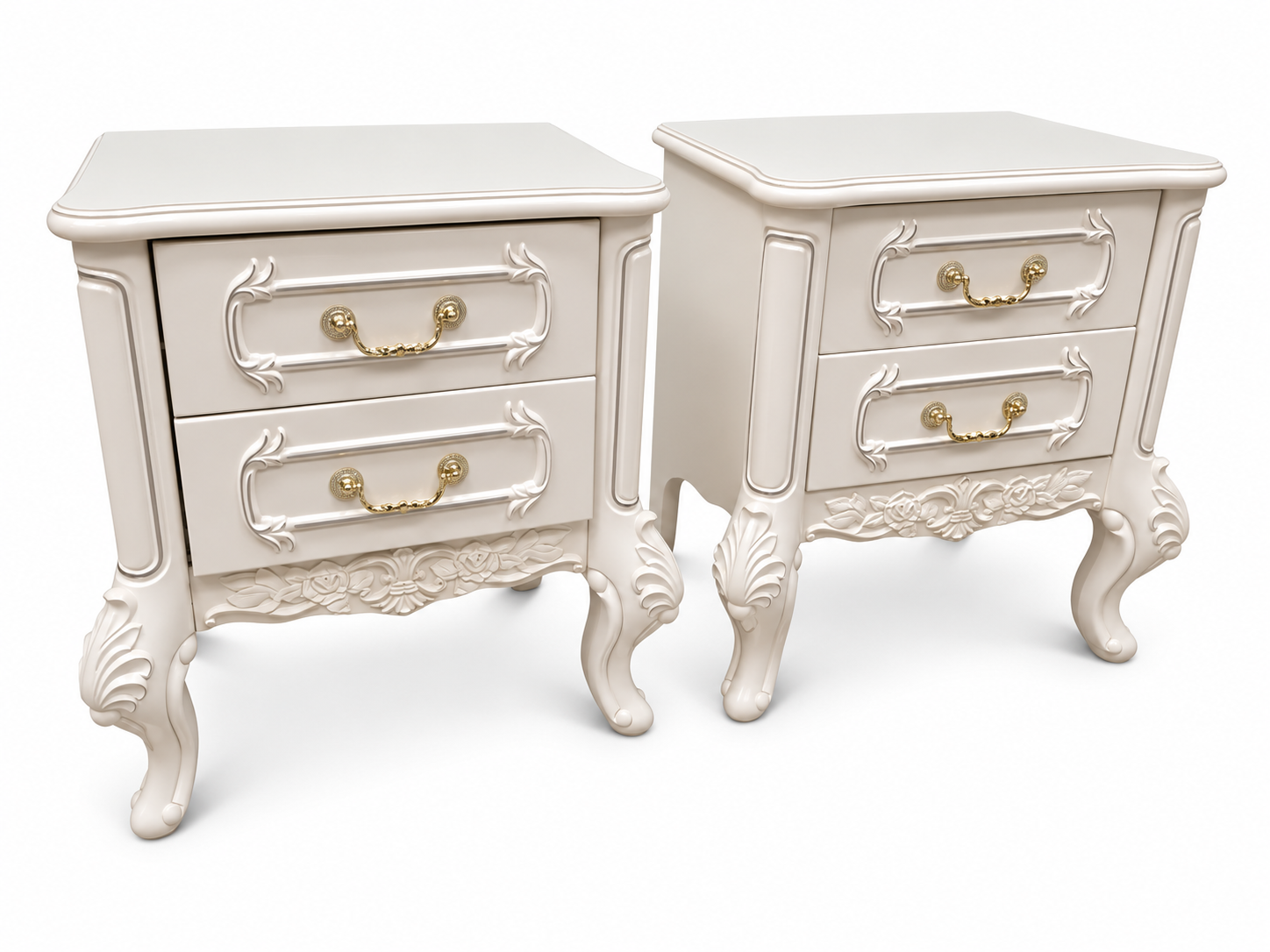 2 Nightstands in Baroque Style with Elegant Design Available Immediately SOFORT