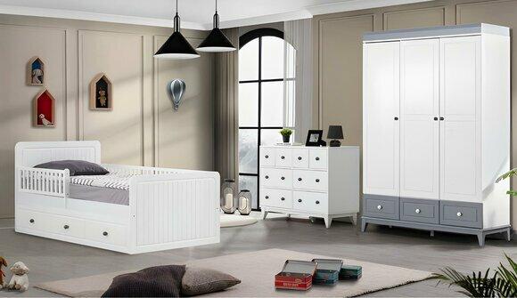 Modern children\'s room set Consists of children\'s bed stylish wooden chest of drawers new