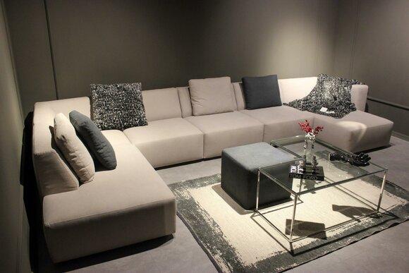 U-shape sofa modern corner sofa with coffee table upholstered couch living room furniture