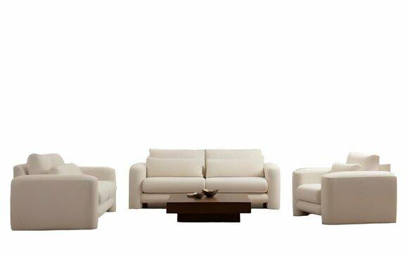 Luxurious white sofa set designer living room textile couches 3pcs set
