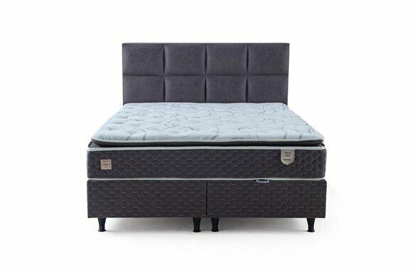 Large Grey Double Bed Bedroom Luxury Furniture Stylish Bed Frame