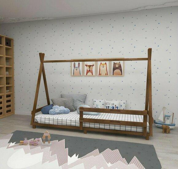 Sturdy Brown Kids Room Bed Luxurious Bed Frame Large Beds