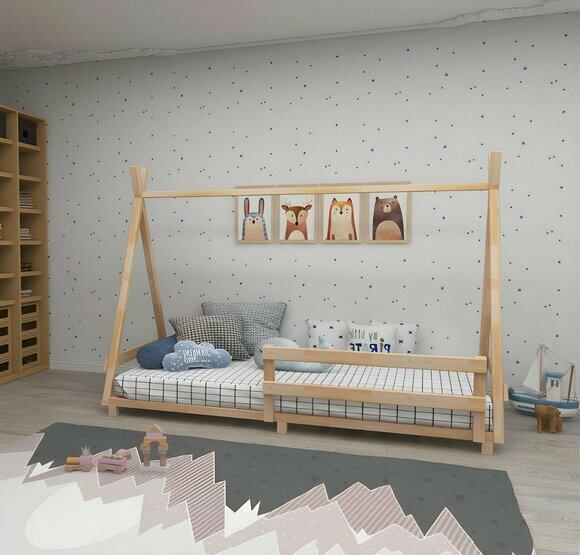 Designer children\'s room furniture Luxurious bed frame Robust wooden furniture