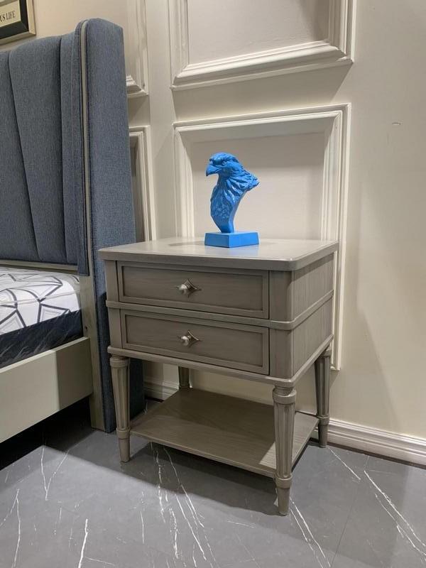 Bedside Table Design Side Tables Sleeping Room Wood Consoles Furniture Luxury Grey