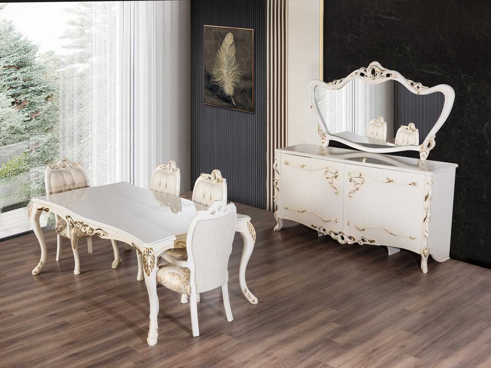 Dining Room Set Table + 4 Chairs Dining Room Chair Sets Tables Group Set 5 pcs.