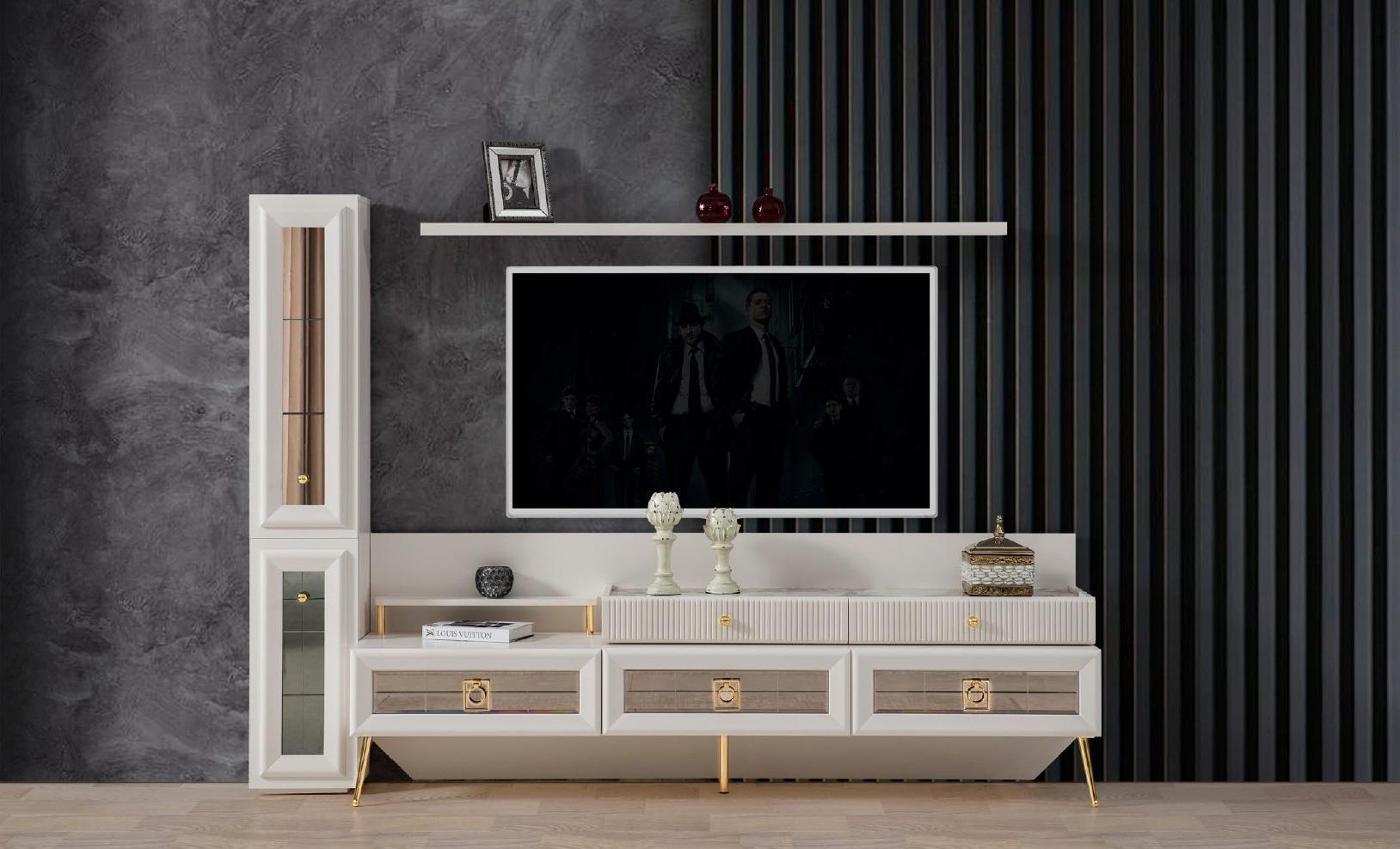 Wall unit wall living room furniture luxury rtv unit walls cupboard shelf