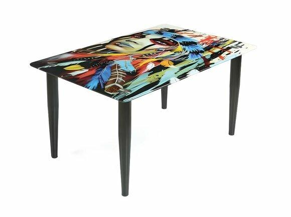 Colorful coffee table tempered glass furniture living room sofa tables wooden frame