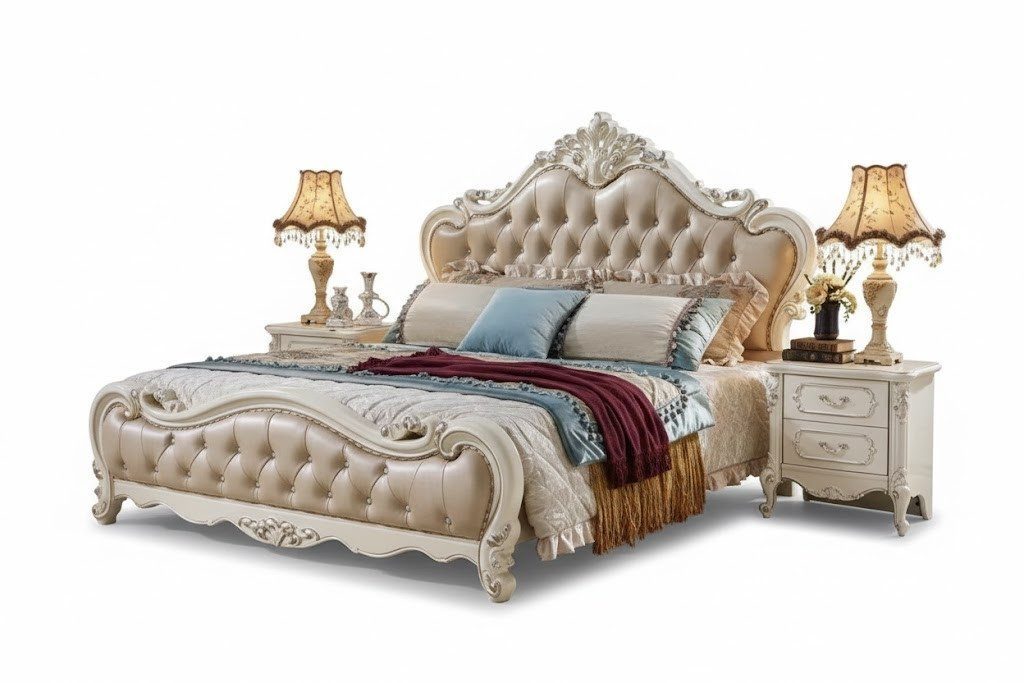 Elegant Bedroom Set: Bed & 2 Nightstands Ready SOFORT