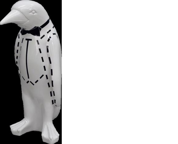 XXL Design 67cm Penguin Luxury Figure Sculpture Handmade Animal Sculptures Figurines