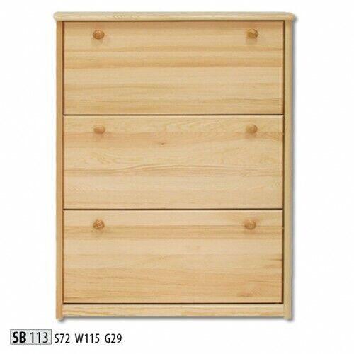 Shoe cabinet handmade chest of drawers Entrance hall chest of drawers in wood 3 compartments