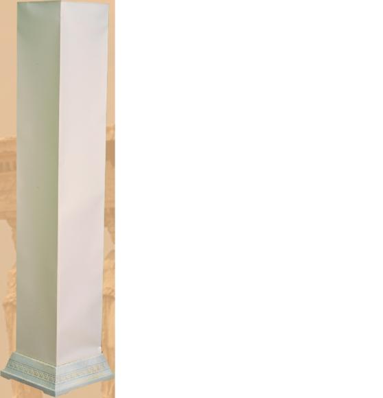 Decorative square night lamp in antique greek column style, 152,5 cm height model - 6867
