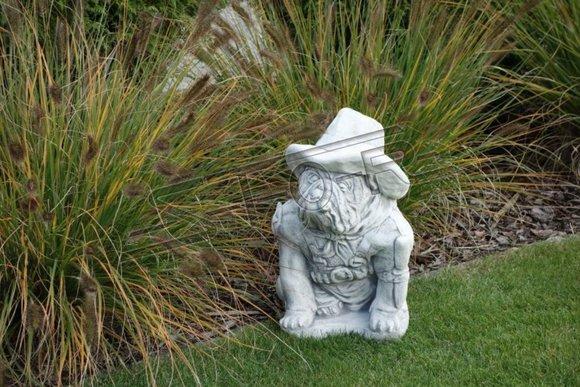 Garden Decoration Dog Terrace Stone Figures Figure Deco Statue Sculpture S103029