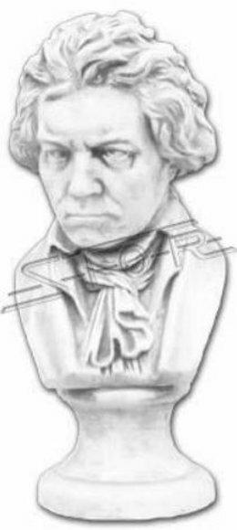 Beethoven celebrity bust figure sculpture sculptures figures statues 42cm 319