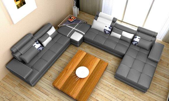 XXL Designer Living Area U Shape Upholstery Corner Sofa Corner Set Sofa Couch Corner