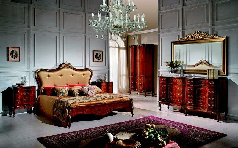 Classic Chesterfield bed Furniture Swarovski stones Double upholstered beds New