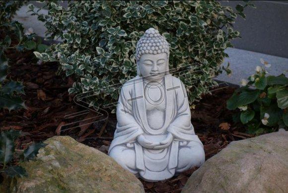 Buddha sculpture in stone look. Large sculpture for garden and living area 34cm