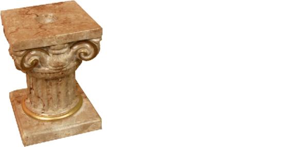 Decorative floor column in antique roman composite style 14,5 cm height, model - 6331