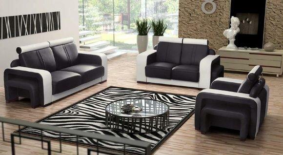 Leather sofa 3+2+1 seater sofa set FANELLI