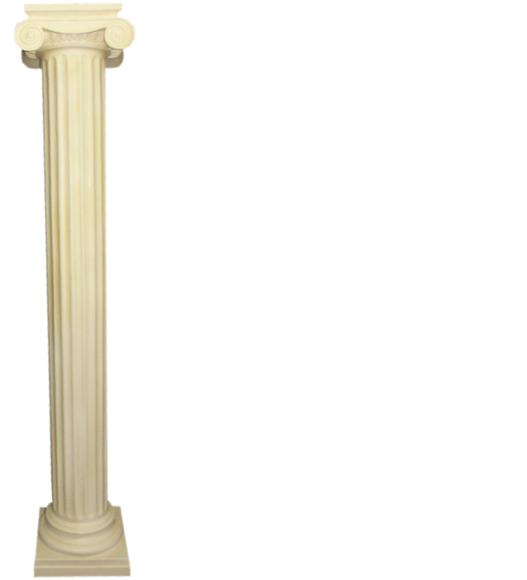 Decorative high column in antique roman composite column style 218cm height