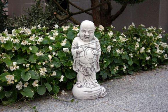 Buddha sculpture in stone look. Large sculpture for garden and living area 47cm