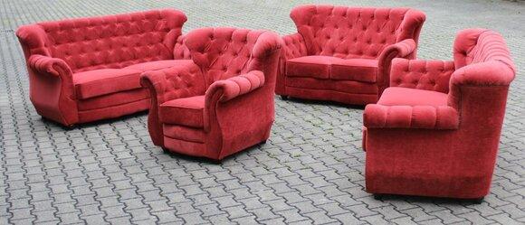 Chesterfield Sofa Couch Polster 3Sitz Textil Stoff Garnitur On Stock lieferbar Neu ROBERT SOFA