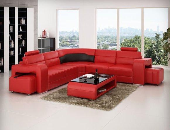 Leather Sofa Corner Sofa Living L Shape Couch Sofa Pisa