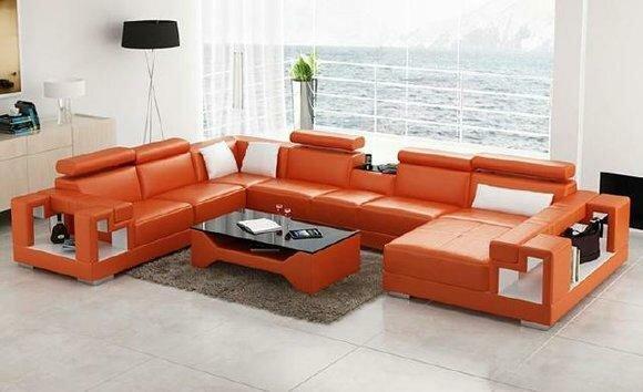 Living Landscape Upholstery Corner Sofa Couch Set Landscape Leather New 2710A
