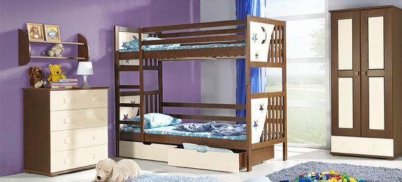 DOUBLE BED CHILD\'S BED YOUTH BED + BED BOX BED PINE 2 x BED HIGH BED JACEK