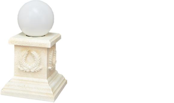 Antique roman order decorative column style outdoor garden lamp 59 cm height, model - 6931