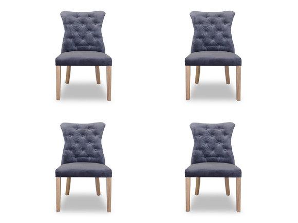 4x chairs chair upholstery design Chesterfield set armchair complete set