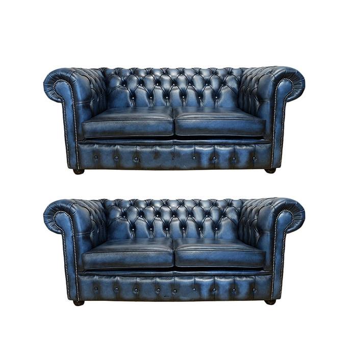 Chesterfield Design Luxury Upholstery Sofa Couch Seat Set Leather Textile New #164