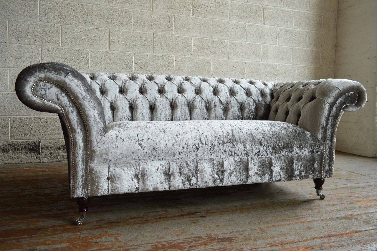 Design Chestefield upholstery textile Noble classic living room couch seat set