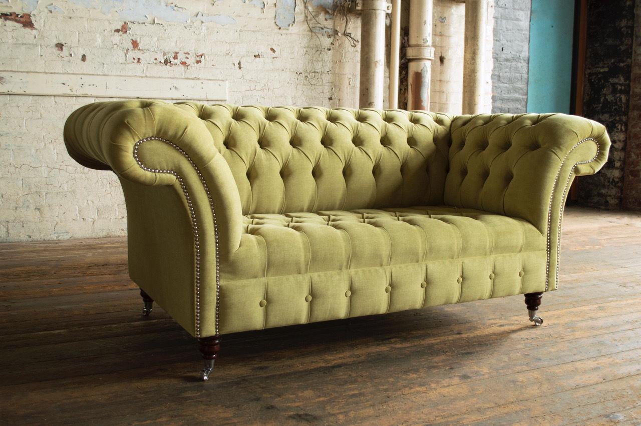 Design upholstery couch roll sofa seat textile fabric set Chesterfield new
