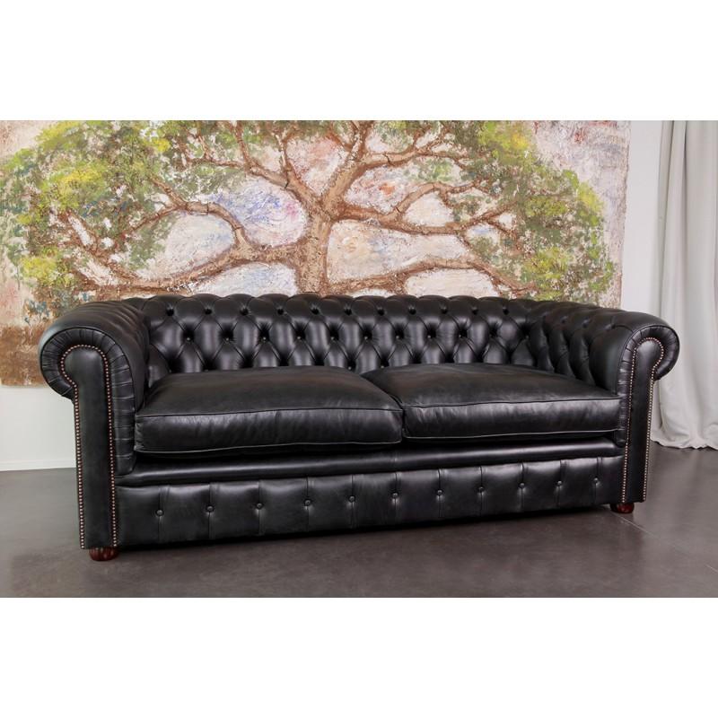 Chesterfield Couch Upholstery Sofas Classic Leather Textile Sofa 3 Seater New - 290