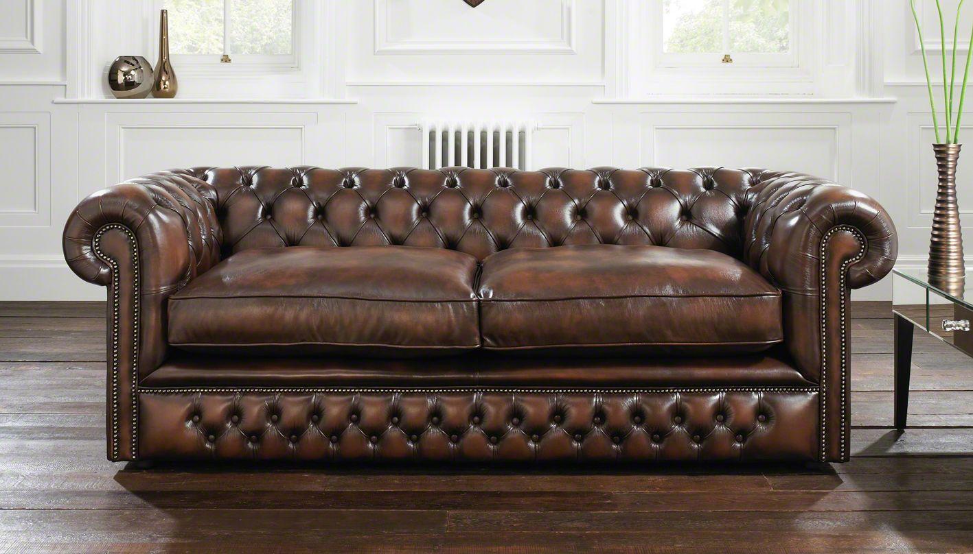 Chesterfield Couch Upholstery Sofas Classic Leather Textile Sofa 3 Seater New - 288