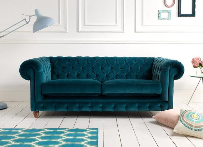 Chesterfield design upholstery luxury seat sofa couch leather textile 3 seater new H5