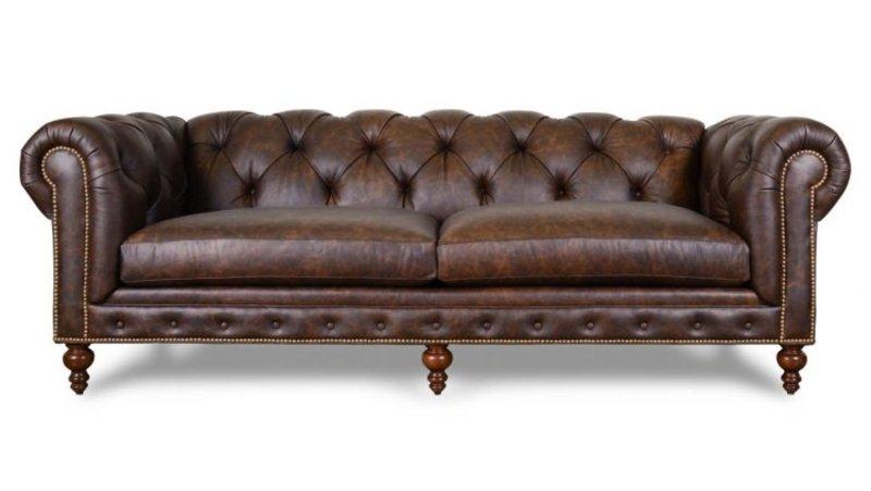 Chesterfield Couch Upholstery Sofas Classic Leather Textile Sofa 3 Seater New - 298