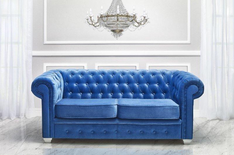 Chesterfield Design Luxury Upholstery Sofa Couch Seat Set Leather Textile New #H3