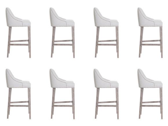 8x set modern style upholstery seat bar stools/armchairs with backrest