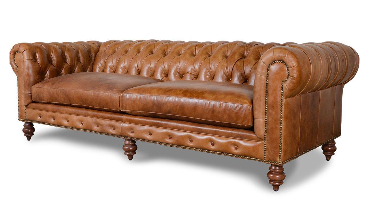 Chesterfield Sofa 3-Seater Classic Faux Leather Upholstery Brown Soft Cushions New