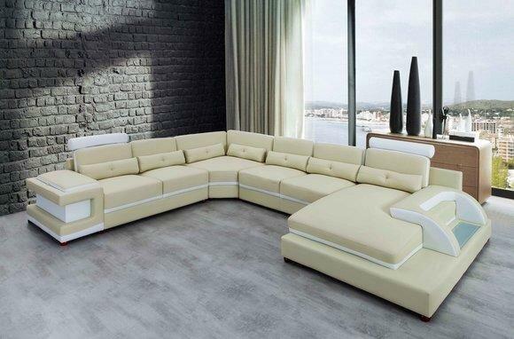 Leather Sofa XXL Big Sofas Sofa Couch Cushion Corner Sofa Living Landscape Leather